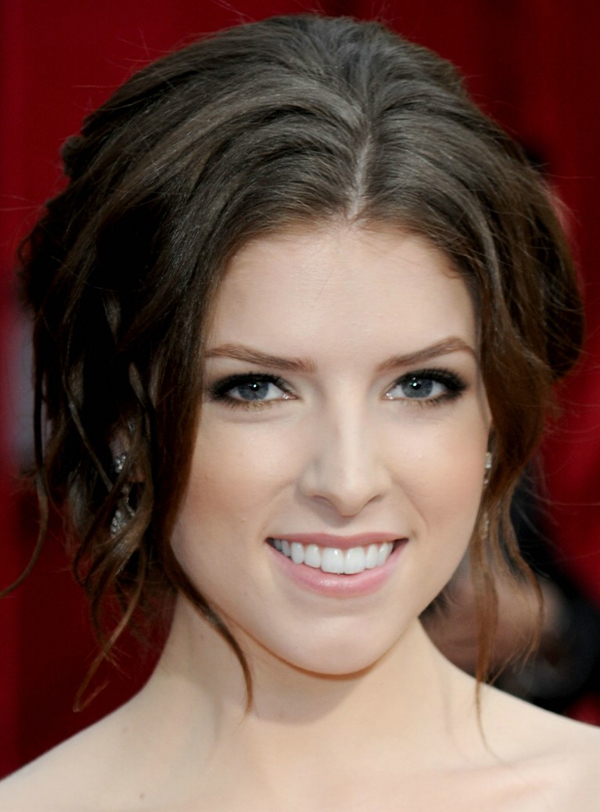 Anna Kendrick wearing a elegant french twist hairstyle at the 2010 Oscars R...