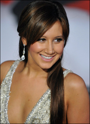 ashley tisdale blonde curly hair. Ashley Tisdale#39;s Long Straight
