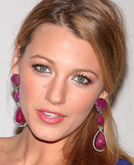 Blake Lively's Side-parted Low Ponytail Hairstyle