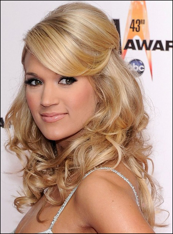 half up half down hairstyles for long. Carrie Underwood#39;s Half Up