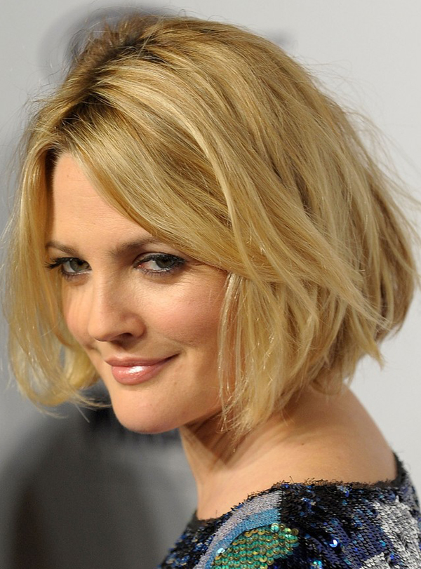 Drew Barrymore wearing blond bob hairstyle at the Tribeca Film ...