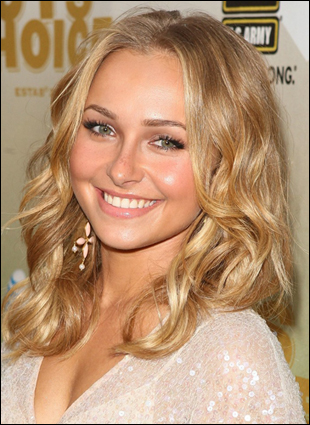 Hayden Panettiere Shoulder Length Curly Hairstyle at 2009 MTV Movie Awards