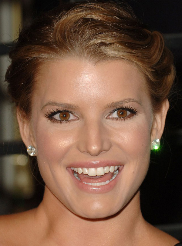 Jessica Simpson's Twists and Turns Bun Hairstyle at 2010 Oscars After Party