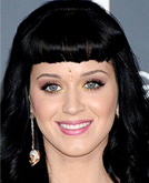 Katy Perry's Bangs and Halfway Up Hairstyle