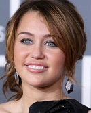 Miley Cyrus Elegant Low Ponytail Hairstyle at Grammys 2009