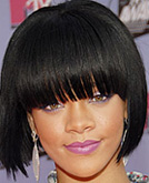 Rihanna's Beveled Bob Hairstyle