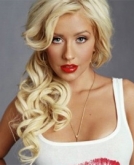Christina Aguilera's Asymmetrical Curly Hairstyle