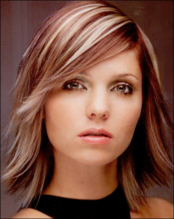 Fringe Hair Cuts on Straight Layers With Side Swept Fringe Apply A Straightening Balm To